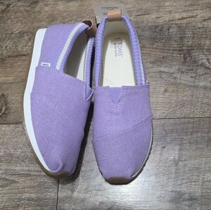TOMS Purple Slip-On Shoes Youth Girls 5Y